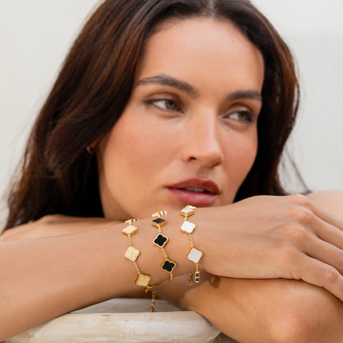 Bracelet trèfle style Celine