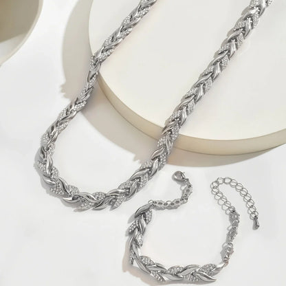 Claudine | Parure collier & bracelet queue de poisson fait main