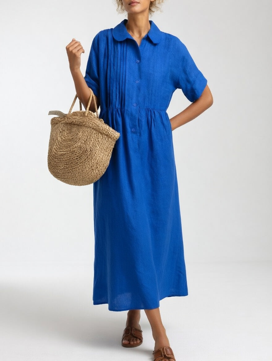 Adèle | Robe chemise fluide estivale