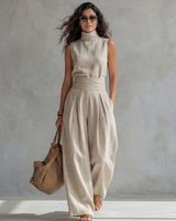Maríe | Élégant ensemble composé d'un pantalon palazzo et d'un haut