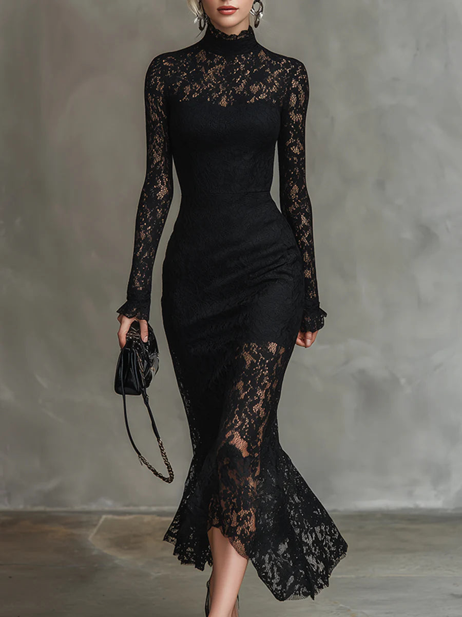 Isabeau | Robe chic en dentelle à coupe flatteuse