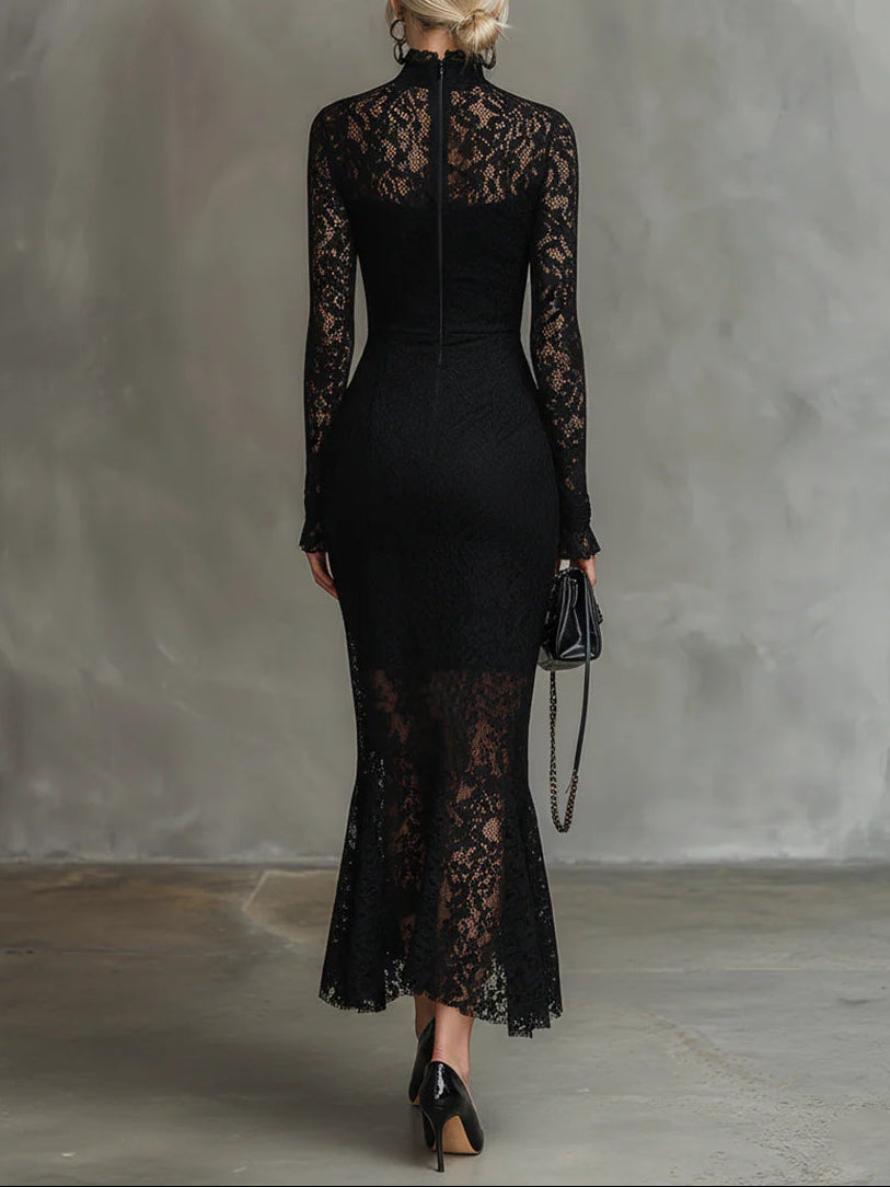 Isabeau | Robe chic en dentelle à coupe flatteuse