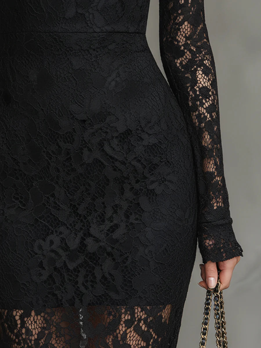 Isabeau | Robe chic en dentelle à coupe flatteuse