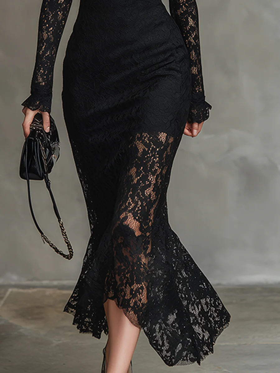 Isabeau | Robe chic en dentelle à coupe flatteuse