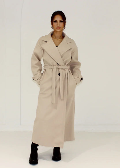 Enora | Manteau long à boutons