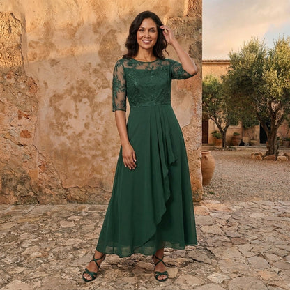 CANDELA RIVAS  | VESTIDO DE GASA ELEGANTE
