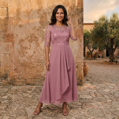CANDELA RIVAS  | VESTIDO DE GASA ELEGANTE