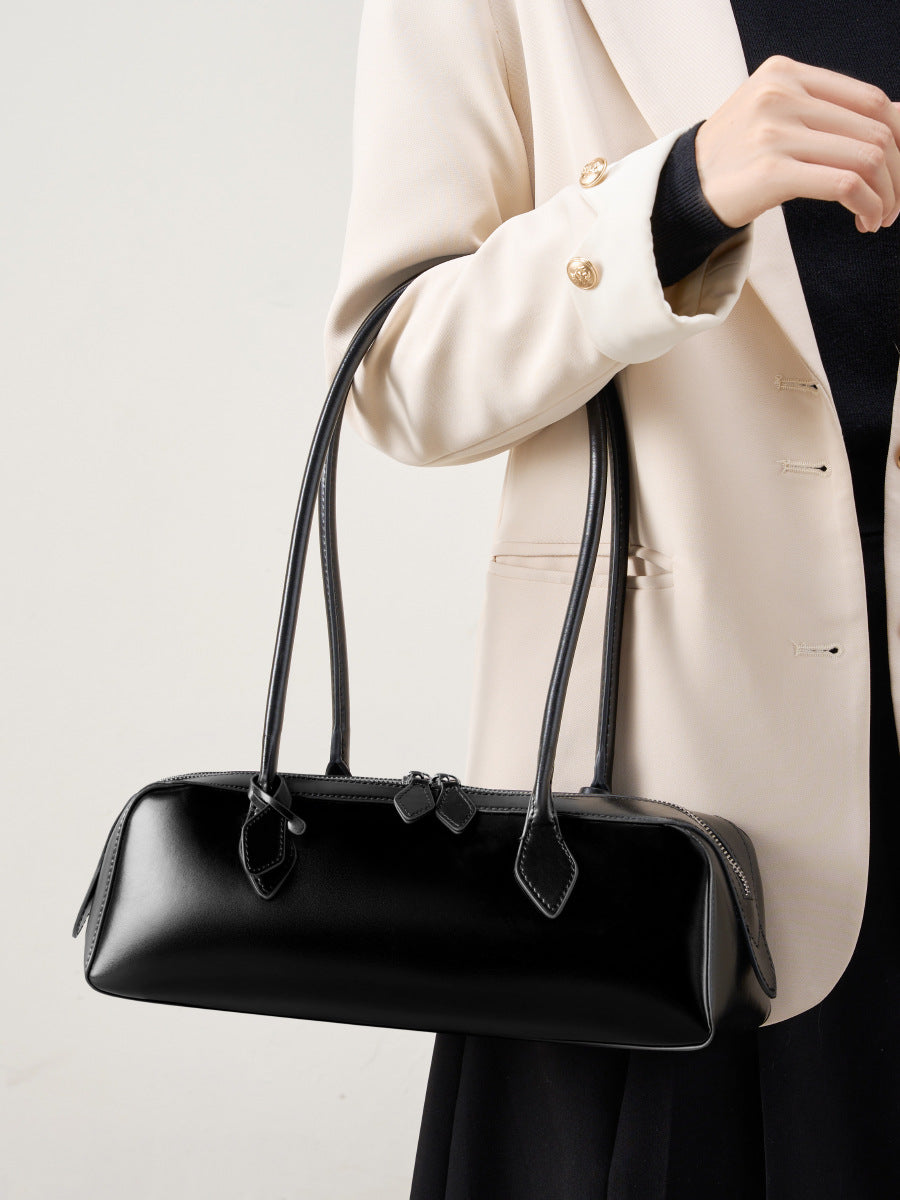 Claire | Sac baguette de luxe en finition brillante
