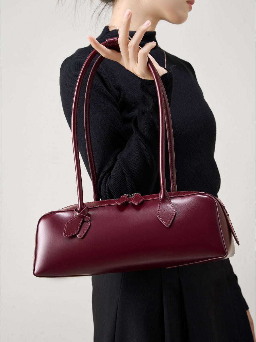Claire | Sac baguette de luxe en finition brillante