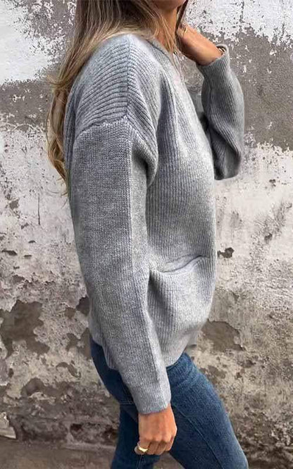 Lorine | Gilet en maille casual avec fermeture éclair