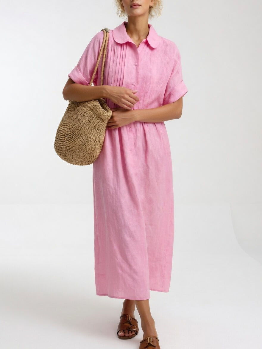 Adèle | Robe chemise fluide estivale
