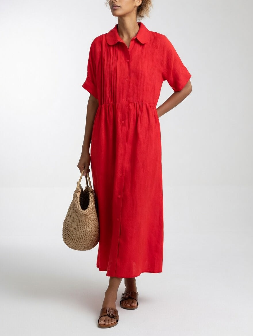 Adèle | Robe chemise fluide estivale