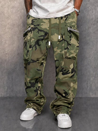 Daniel | Pantalon cargo utilitaire style urbain à motif camouflage