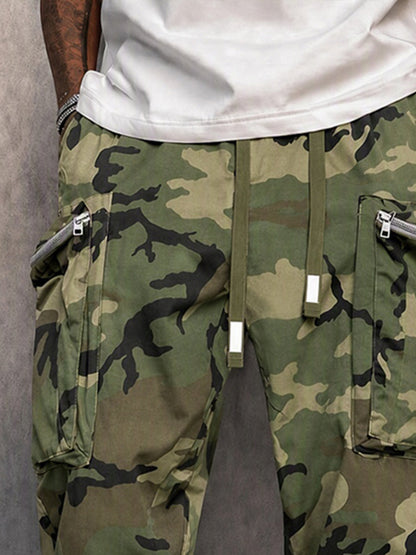 Daniel | Pantalon cargo utilitaire style urbain à motif camouflage