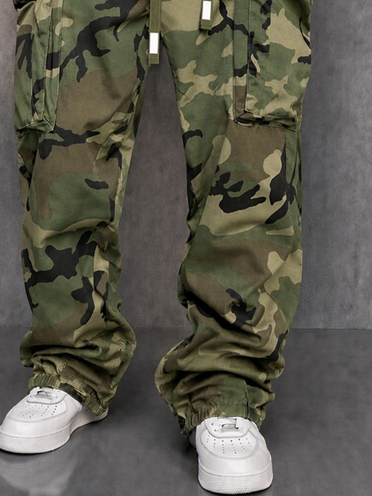 Daniel | Pantalon cargo utilitaire style urbain à motif camouflage