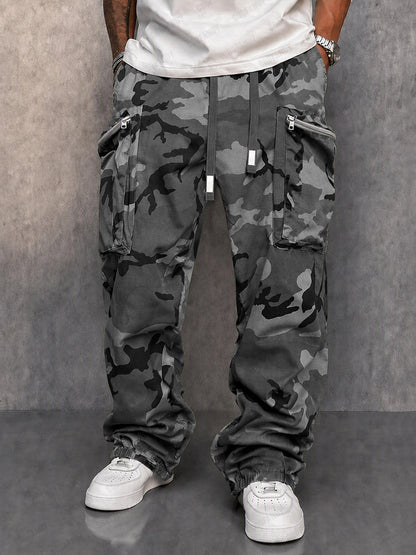 Daniel | Pantalon cargo utilitaire style urbain à motif camouflage