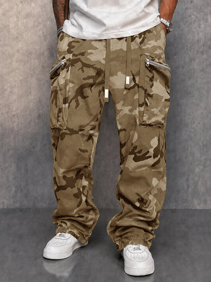 Daniel | Pantalon cargo utilitaire style urbain à motif camouflage