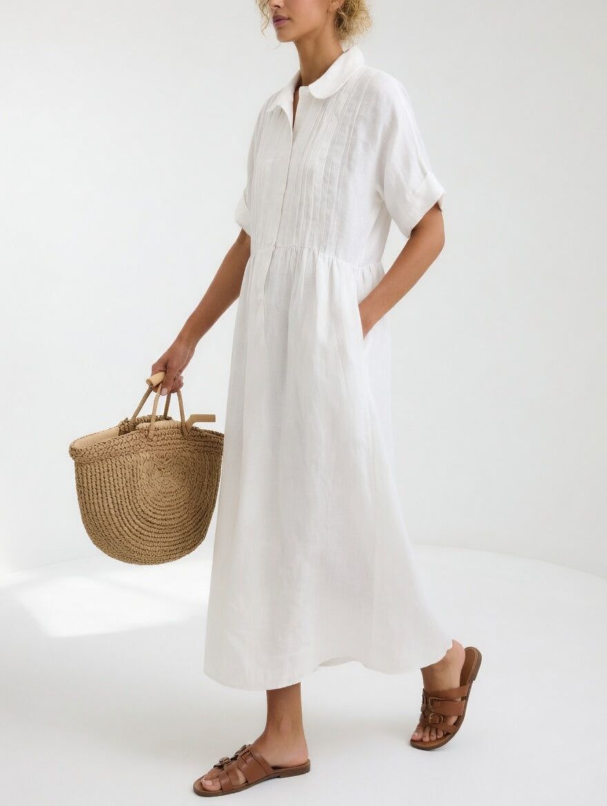 Adèle | Robe chemise fluide estivale