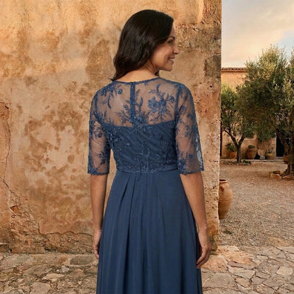 CANDELA RIVAS  | VESTIDO DE GASA ELEGANTE