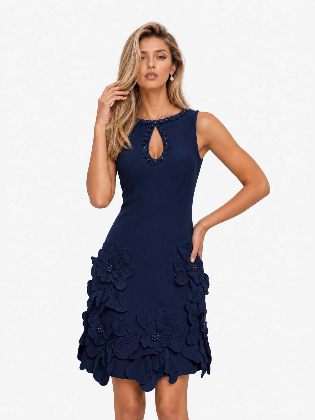 Monsseas | Vestido Mini Elegante Sin Mangas con Recorte