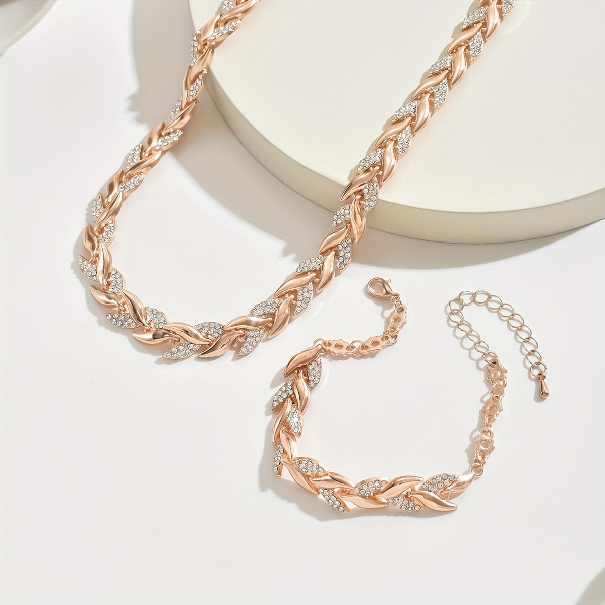 Claudine | Parure collier & bracelet queue de poisson fait main