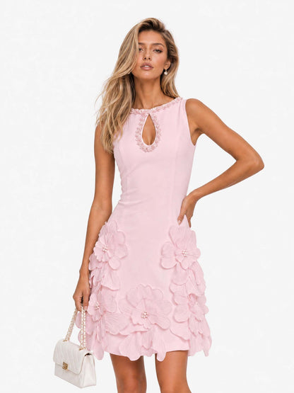 Monsseas | Vestido Mini Elegante Sin Mangas con Recorte