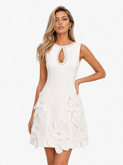 Monsseas | Vestido Mini Elegante Sin Mangas con Recorte