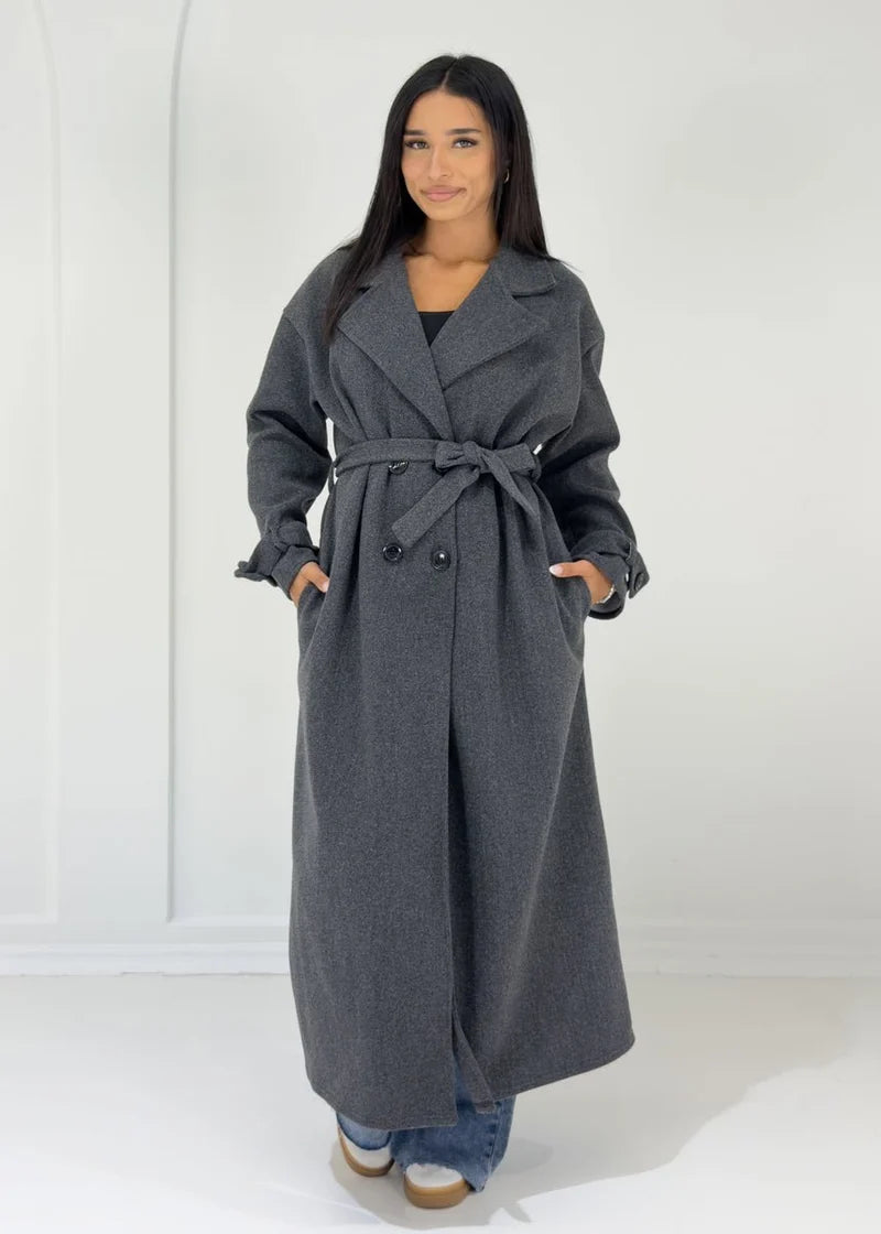 Enora | Manteau long à boutons