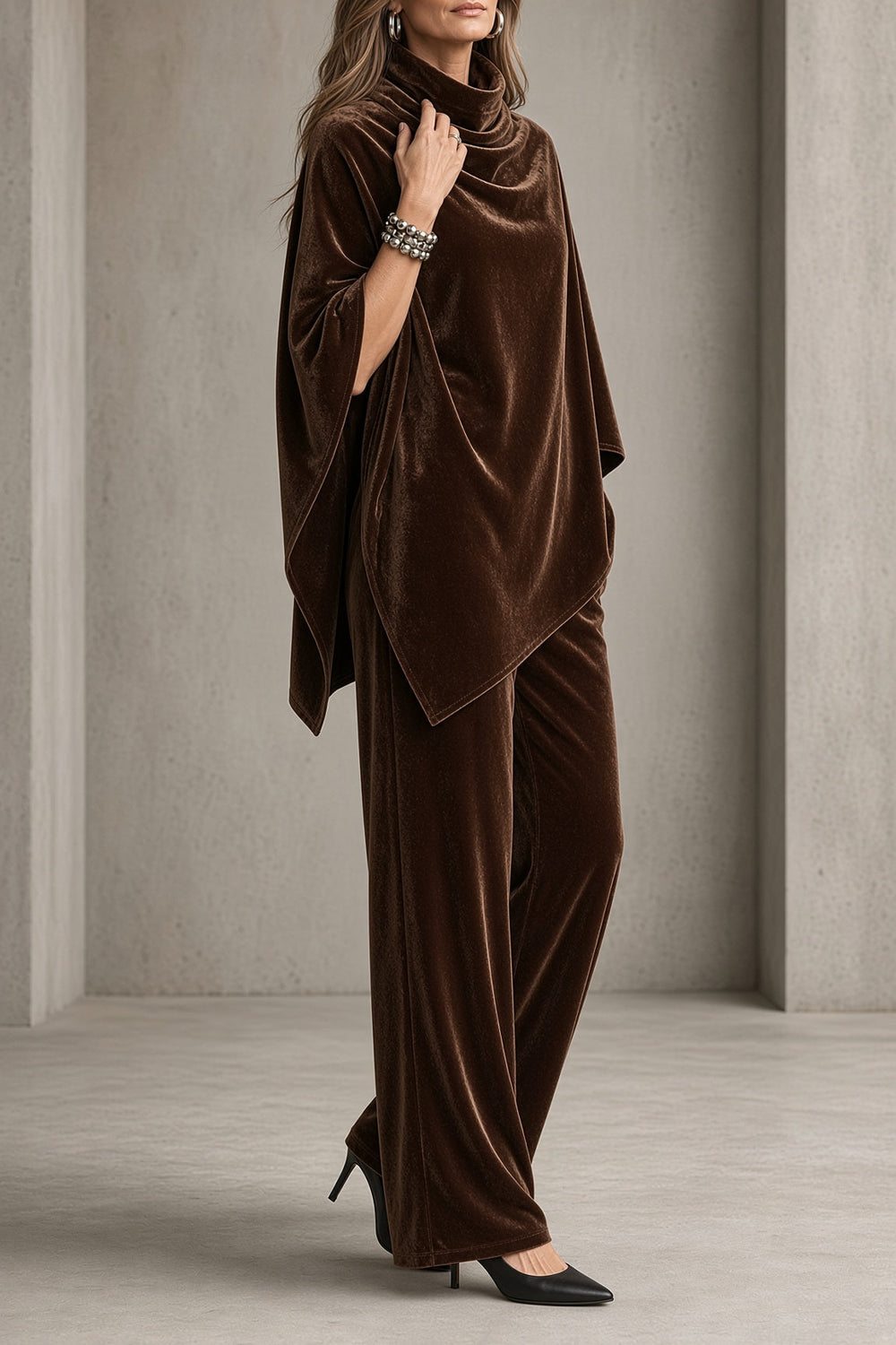 Livie | Ensemble en velours drapé