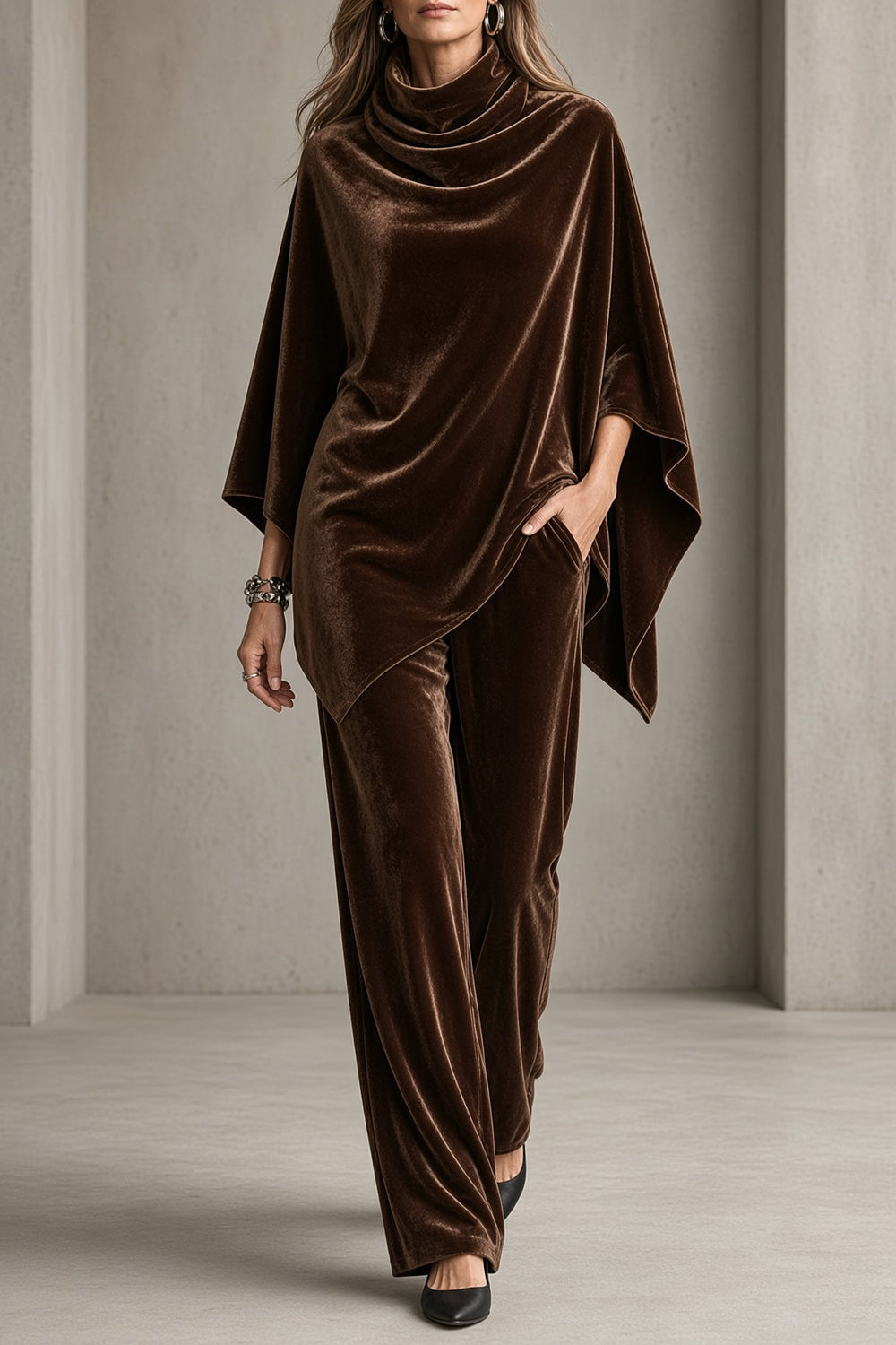 Livie | Ensemble en velours drapé