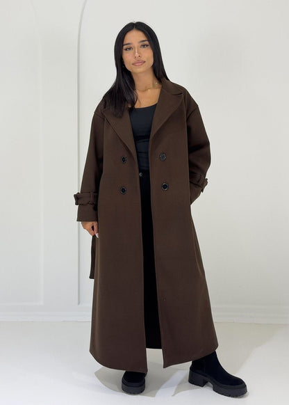 Enora | Manteau long à boutons