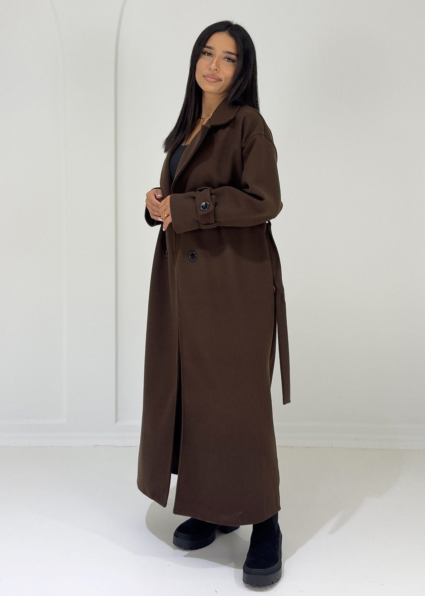 Enora | Manteau long à boutons