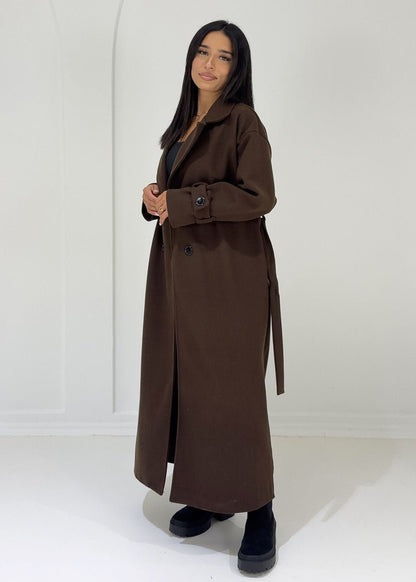 Enora | Manteau long à boutons