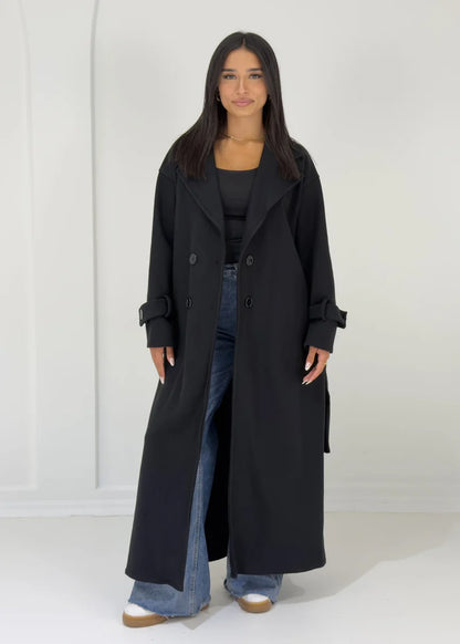 Enora | Manteau long à boutons