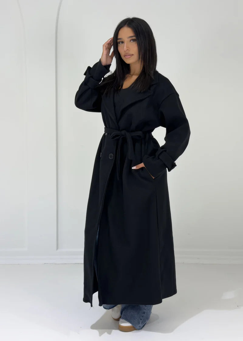 Enora | Manteau long à boutons