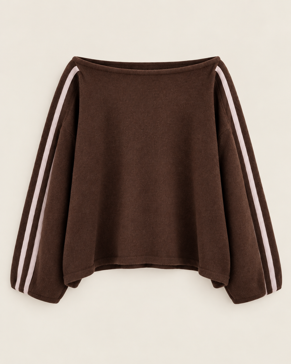 Stella | Pull à rayures et épaules dénudées