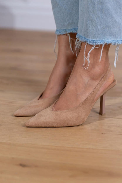 Alma | Elegantes zapatos slingback nude