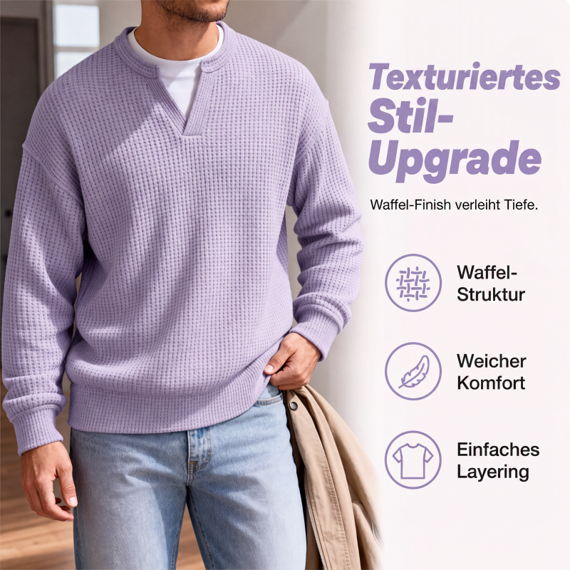 Maxime | Pull gaufré structuré pour homme